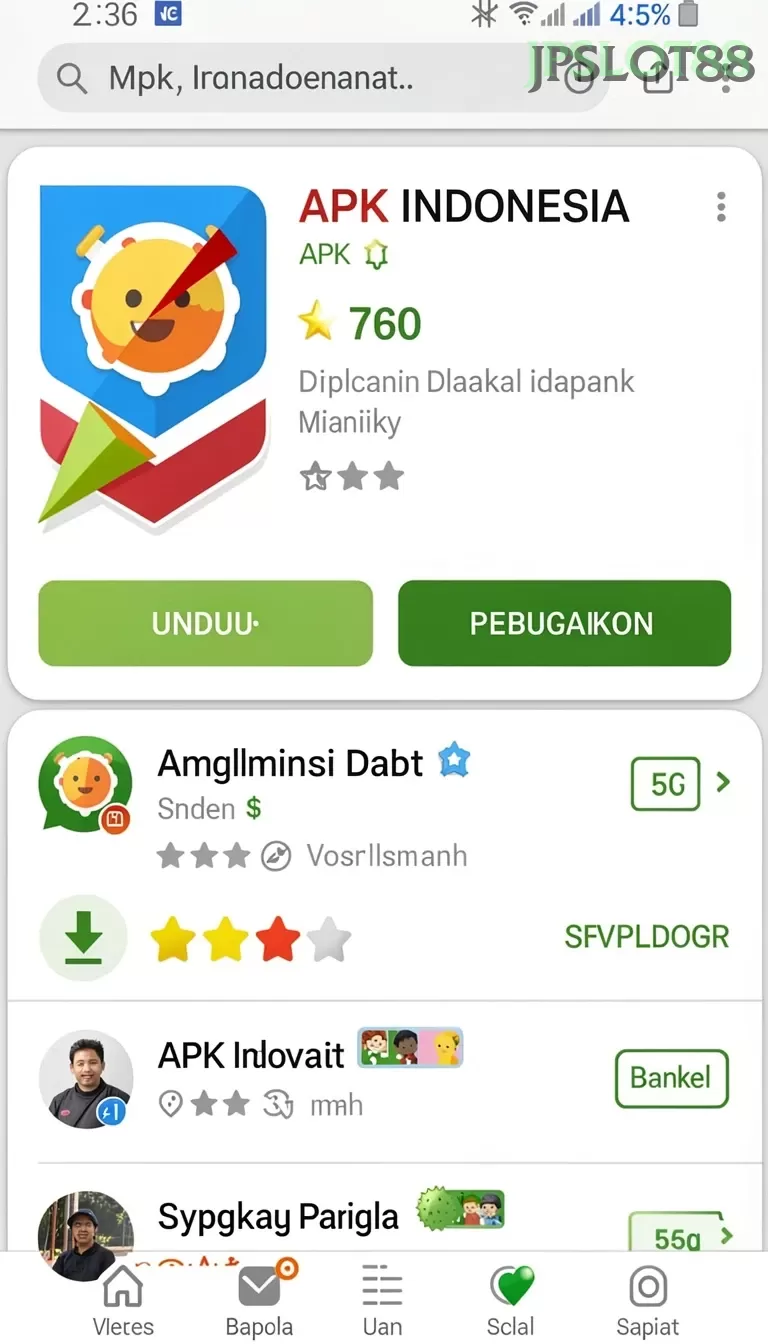 Pratinjau antarmuka jpslot88 — aplikasi APK resmi Android v2.5.6